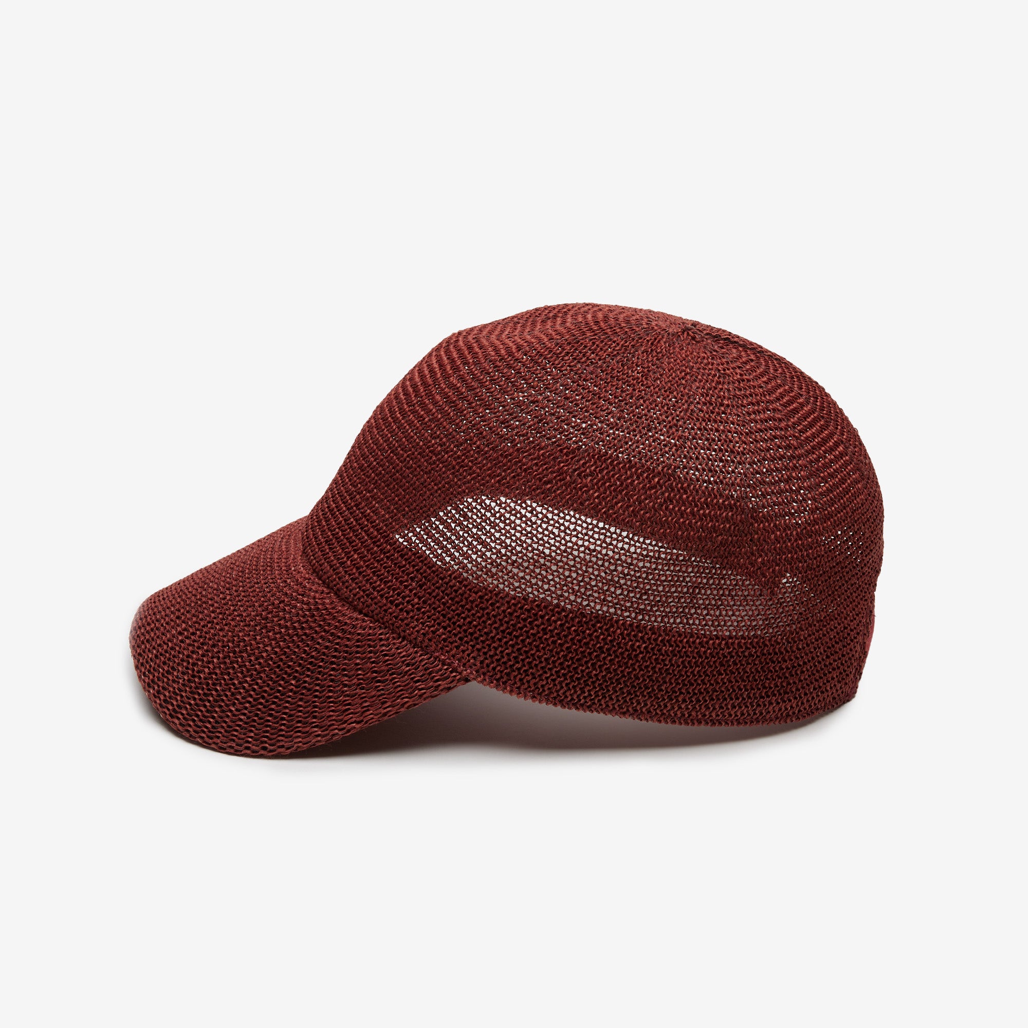 Wyeth Paula Mesh Cap in Chocolate. New with tags. Paula Packable Straw Dad Cap in Burgundy Wine main image 4