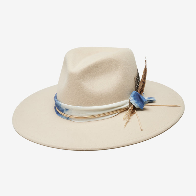 Wyeth Amelia Wool Felt Rancher Hat in Oatmeal – beige