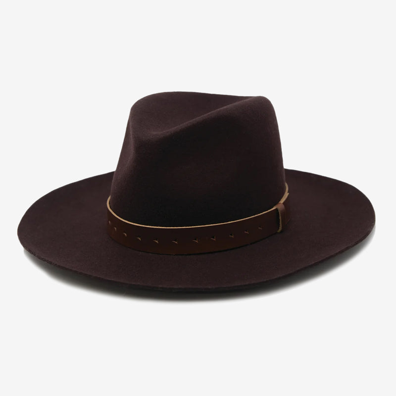 Wyeth Harper Wool Felt Fedora in Brown