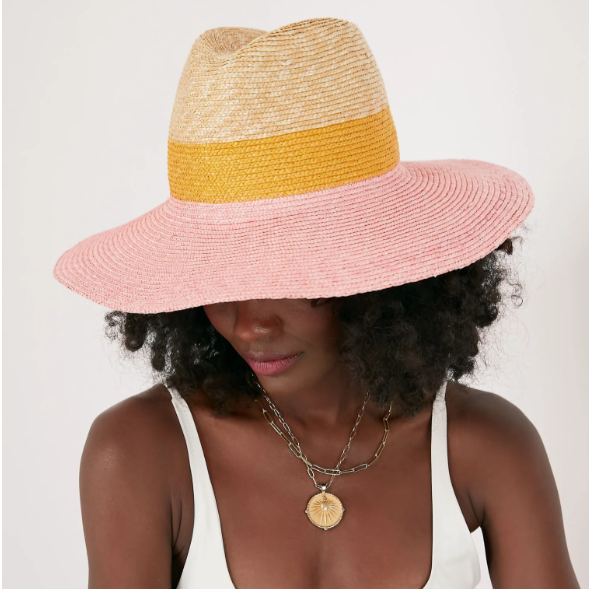 Pink Gold Natural Bondi Hat Wyeth
