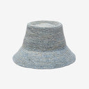Tali Raffia Bucket in Light Blue