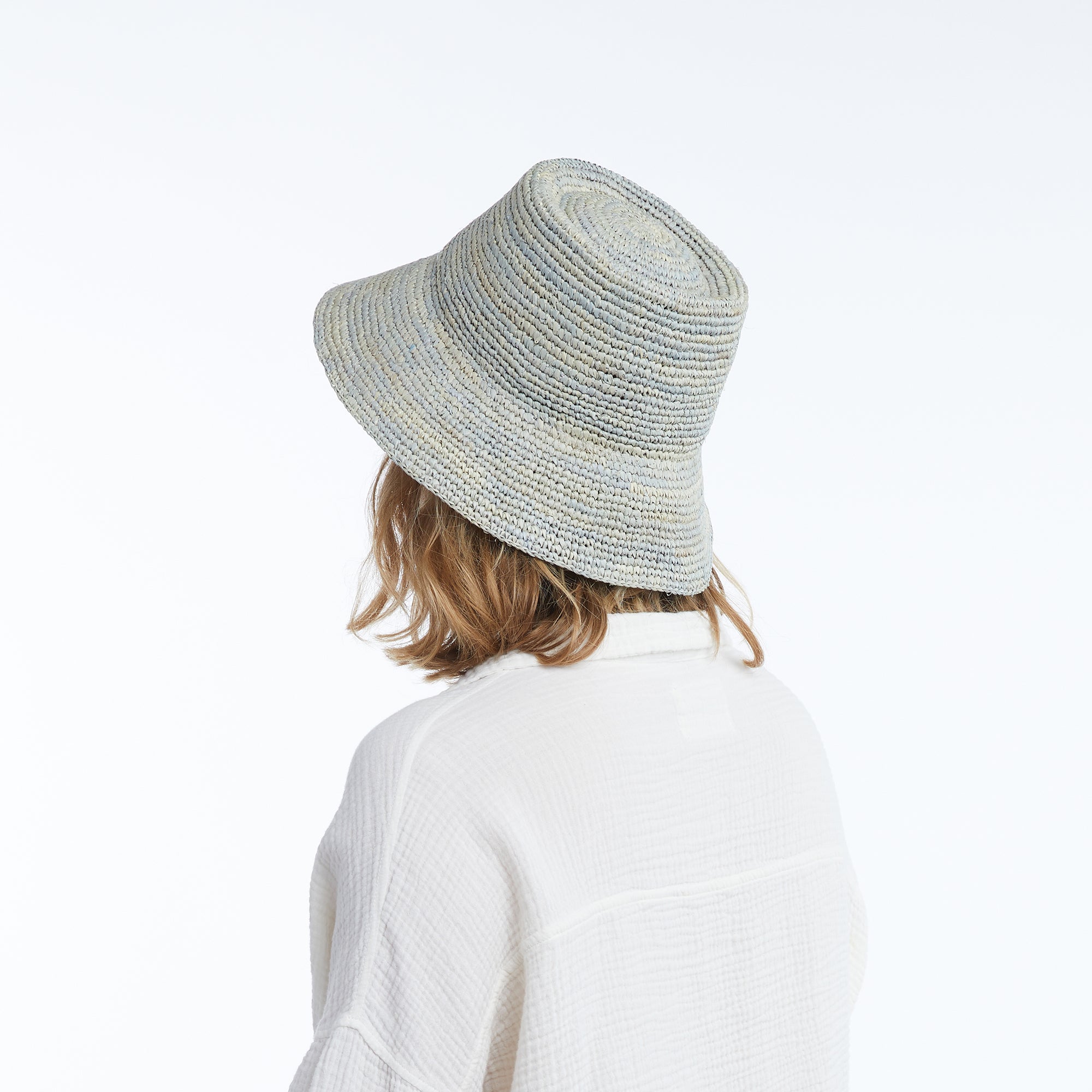 Brown Straw Bucket Hat - Packable Sun/Beach Women display picture 3