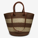 Laguna Fabric Basket Bag in Chocolate