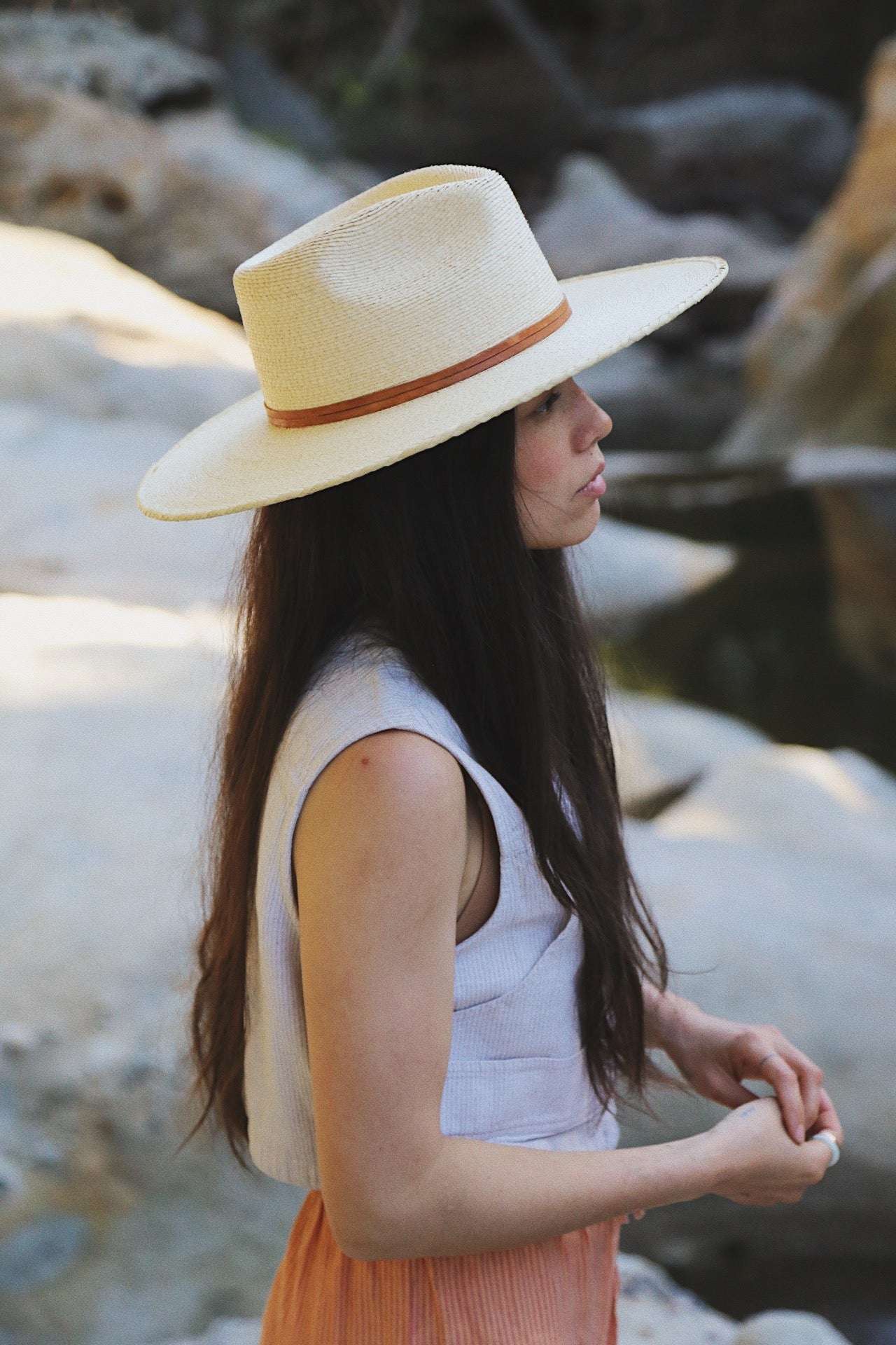 NEW WYETH   READ**** Wide Brim Straw Sun Hat - Natural Straw Natural Tali Bucket Hat | Wyeth main image 2