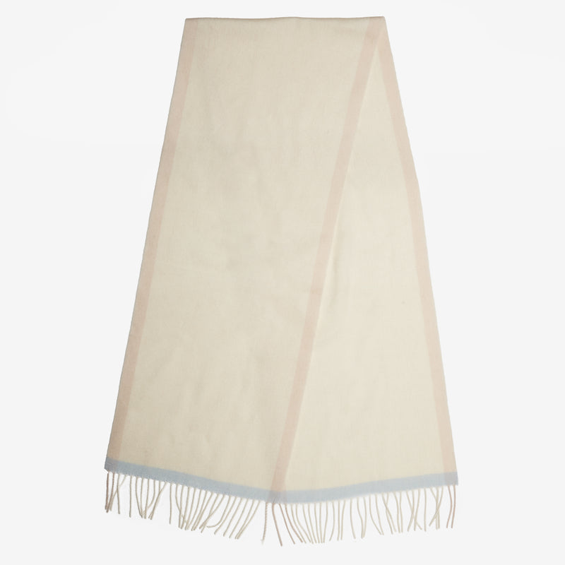 Wyeth Chelsea Cashmere Scarf in Ivory Blue