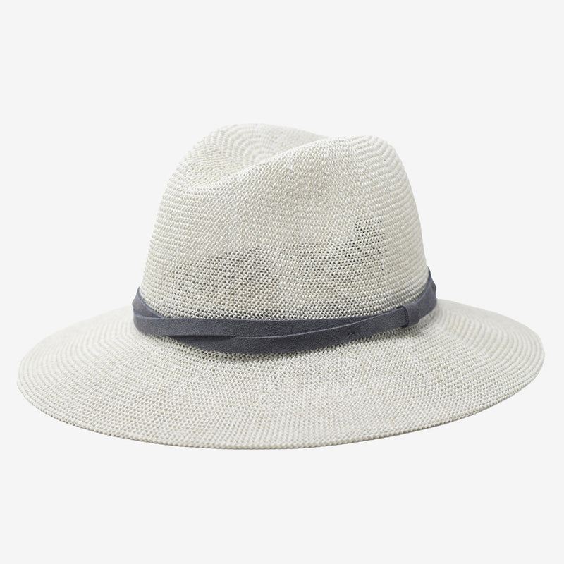 Wyeth Sedona Mesh Panama Hat in Light Grey – gray, packable, wide brim