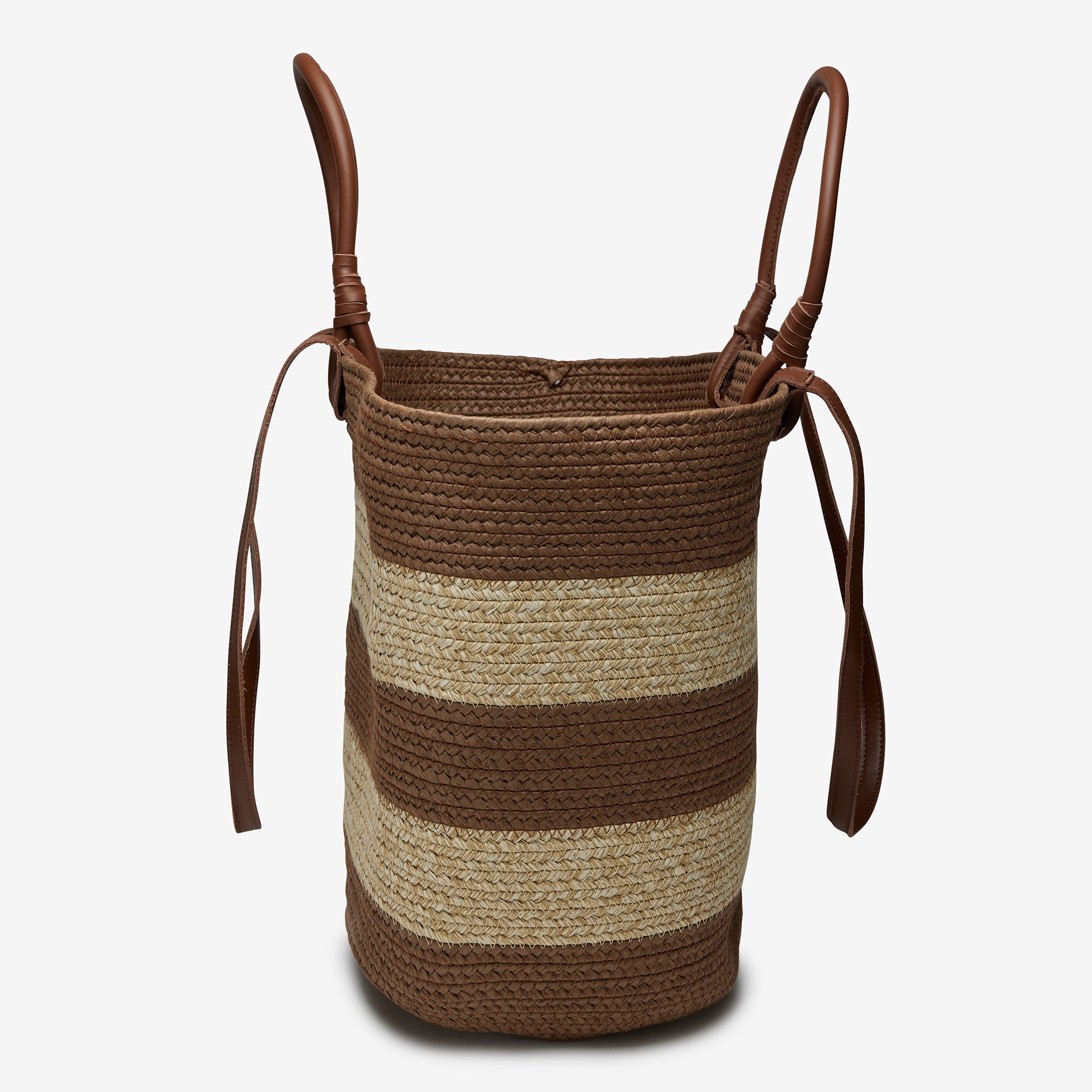 Laguna Fabric Basket Bag in Chocolate