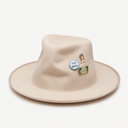 Wyeth Lou Crushable Wool Felt Fedora in Bone – white, packable, additional view