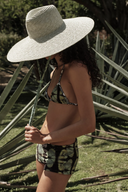 Brie Wide Brim Wheat Straw Rancher in Sage