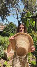 Bali Raffia Bucket in Natural