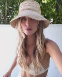 Fina Raffia Bucket in Natural