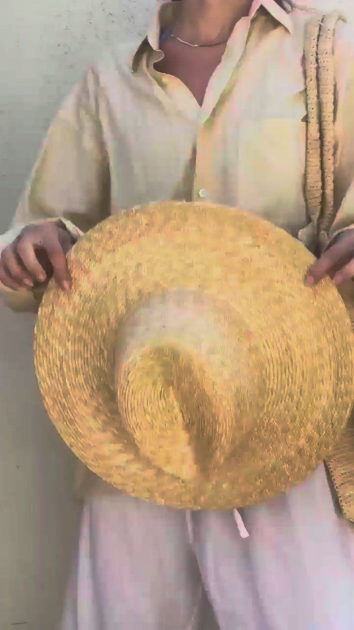 Wyeth Ipanema Wheat Straw Packable Rancher Hat in Natural – beige, wide brim, high crown, video