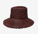 Lacey Raffia Bucket in Chocolate