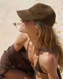 Paula Mesh Cap in Chocolate