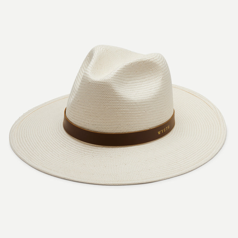 Wyeth Miguel Toyo Straw Panama Hat in Cream – white