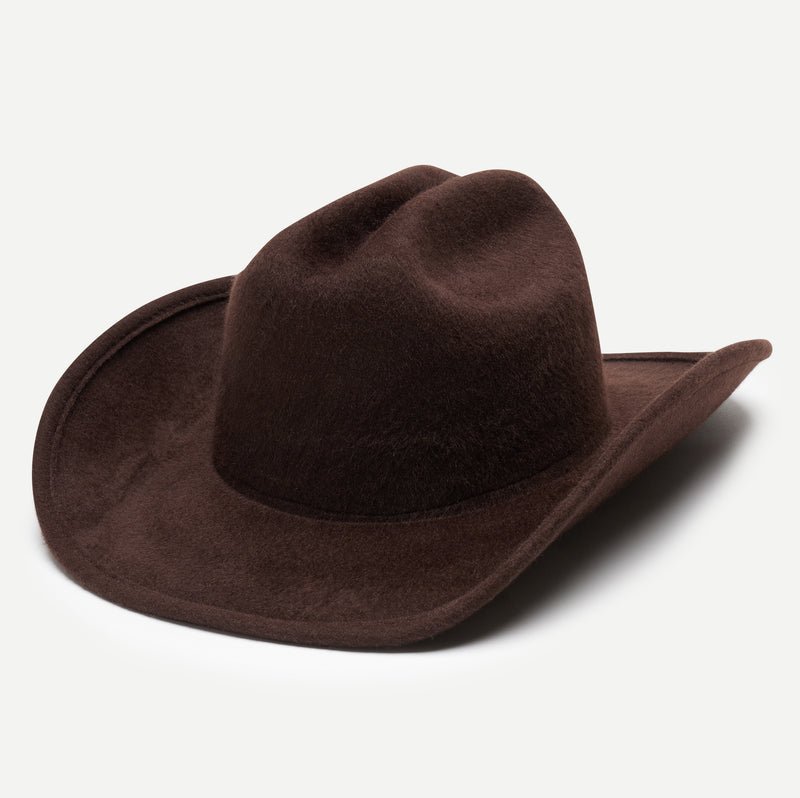 Wyeth McGraw Wool Felt Cowboy Hat in Chocolate – brown, packable