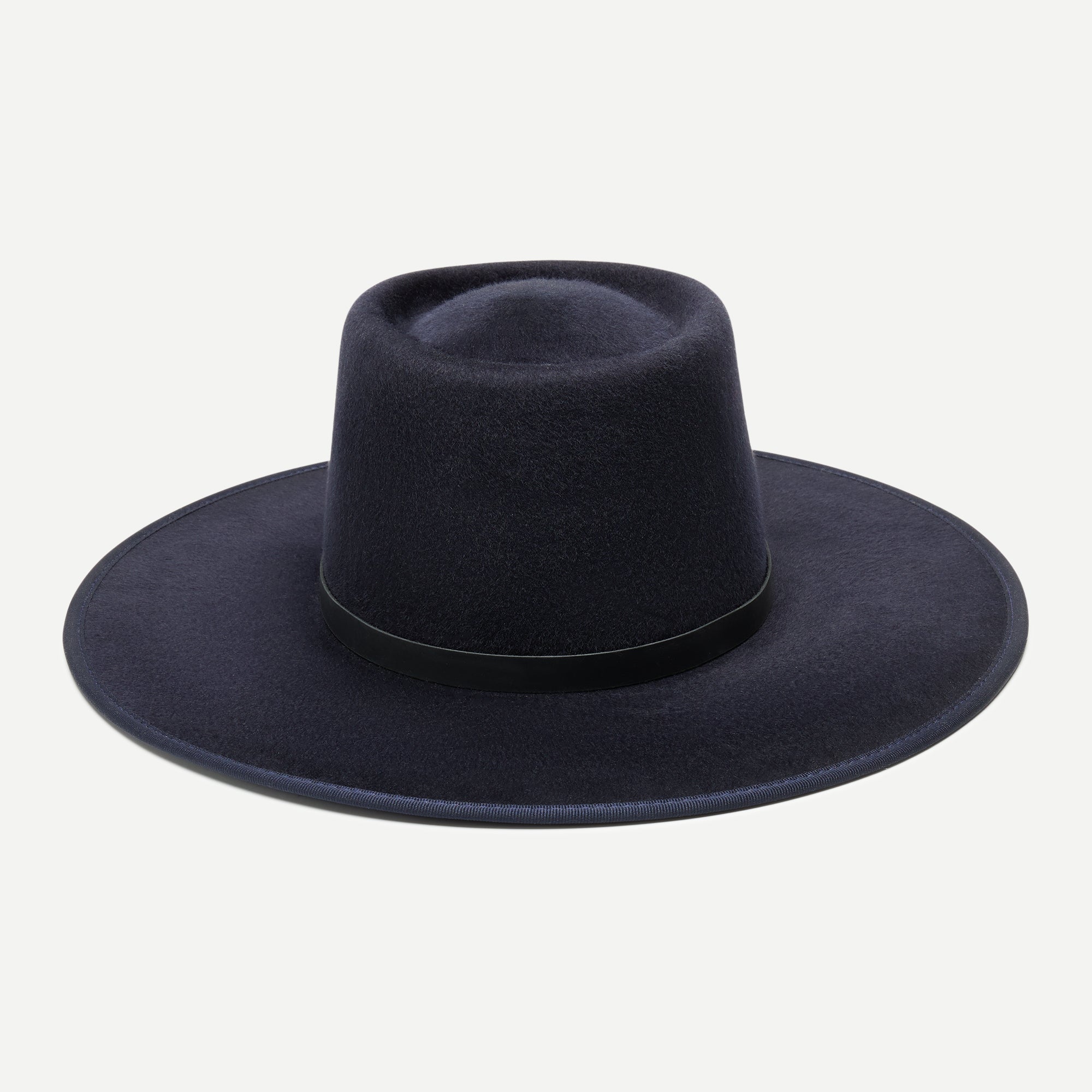 Jess Wool Felt Boater in Midnight Blue display picture 1