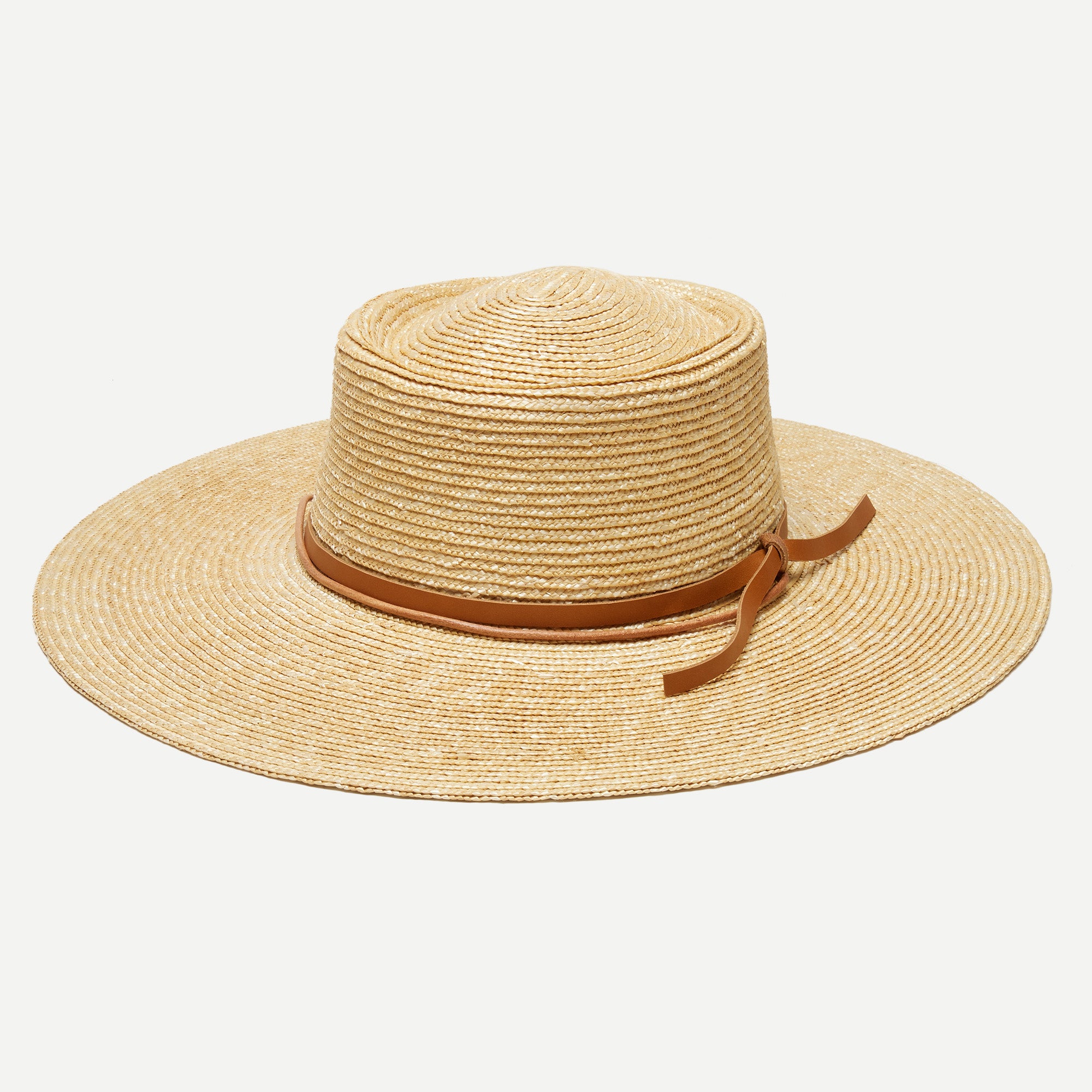 Natural Straw Boater Sun Hat for Women - Sage in Natural display picture 2
