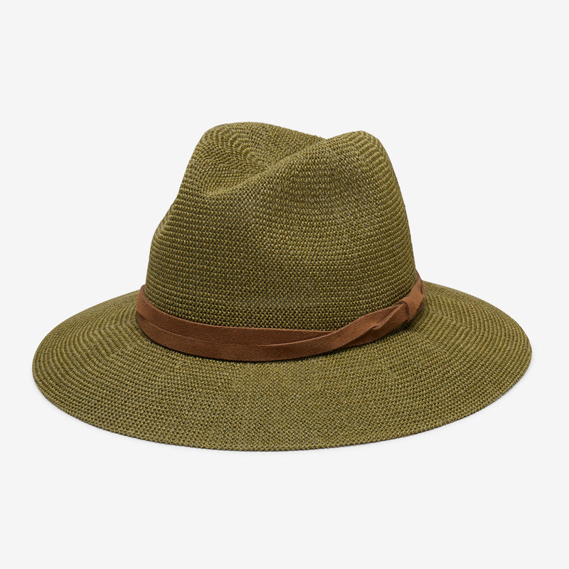 Wyeth Sedona Mesh Panama Hat in Sage – green, packable, wide brim