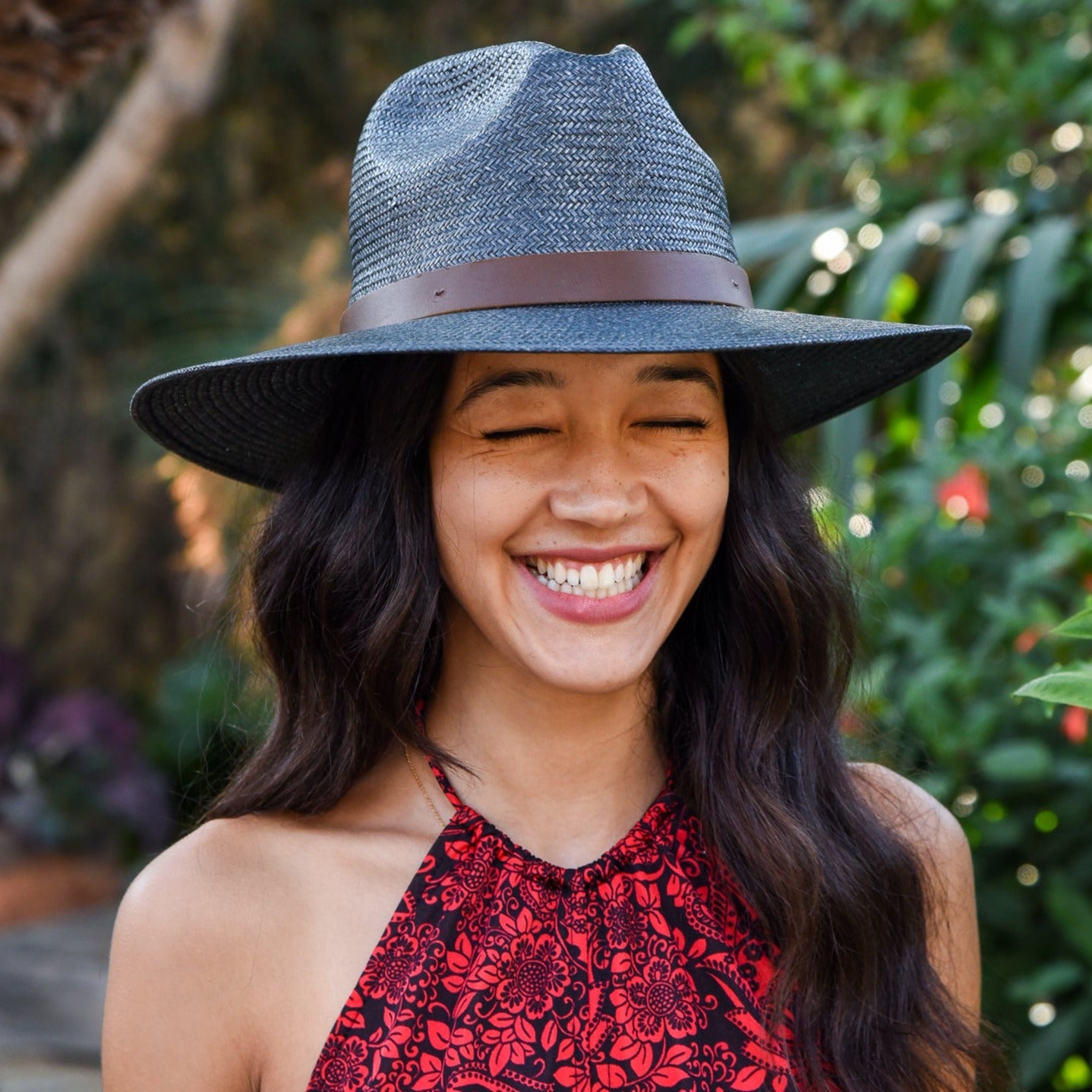 Miguel Toyo Straw Panama in Black