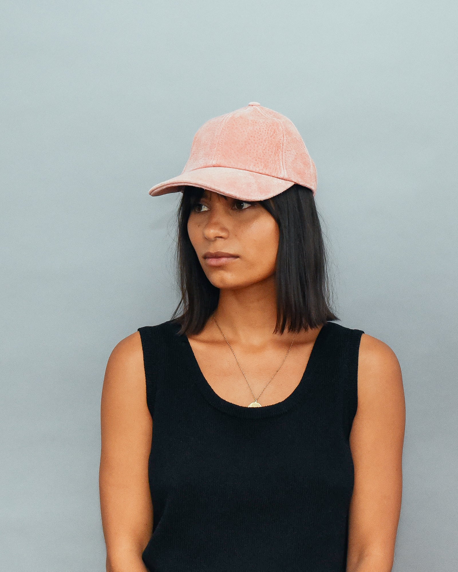 Pink suede sale hat